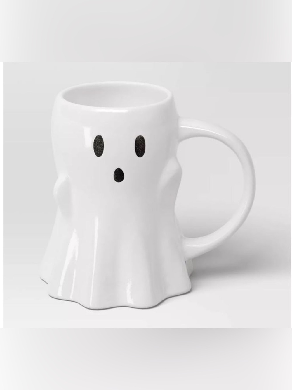 Halloween White Ghost Ceramic Coffee Mug + Cute Boo Mug